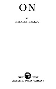 Book cover of "On"