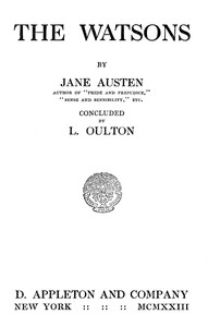 Book cover of "The Watsons: By Jane Austen, Concluded by L. Oulton"