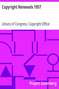Book cover of "Copyright Renewals 1957"