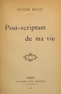 Book cover of "Post-scriptum de ma vie"