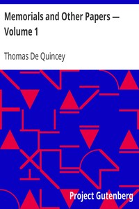 Book cover of "Memorials and Other Papers — Volume 1"