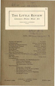Book cover of "The Little Review, June 1914 (Vol. 1, No. 4)"