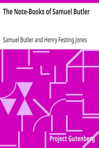 Book cover of "The Note-Books of Samuel Butler"