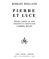 Book cover of "Pierre et Luce"