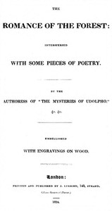 Book cover of "The Romance of the Forest, interspersed with some pieces of poetry."
