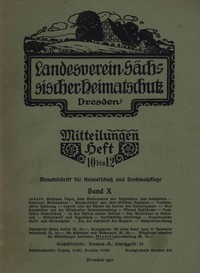 Book cover of "Landesverein Sächsischer Heimatschutz — Mitteilungen Band X, Heft 10-12 : Monatsschrift für Heimatschutz und Denkmalpflege"