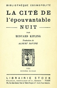 Book cover of "La cité de l'épouvantable nuit"