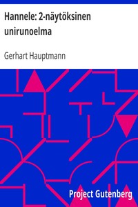 Book cover of "Hannele: 2-näytöksinen unirunoelma"