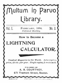 Book cover of "How to become a lightning calculator"