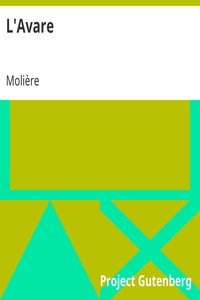 Book cover of "L'Avare"