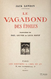 Book cover of "Le vagabond des étoiles"