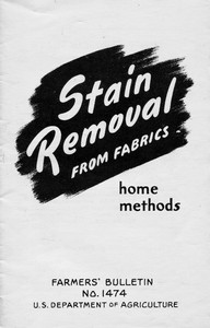 Book cover of "Stain Removal from Fabrics: Home Methods"