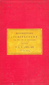 Book cover of "Rudimentary Architecture for the Use of Beginners - The Orders and Their Æsthetic Principles"