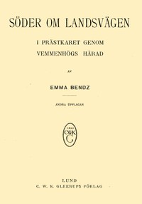 Book cover of "Söder om landsvägen: I prästkaret genom Vemmenhögs härad"