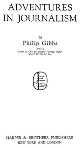 Book cover of "Adventures in Journalism"