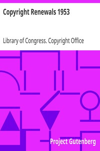 Book cover of "Copyright Renewals 1953"