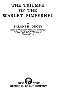 Book cover of "The Triumph of the Scarlet Pimpernel"