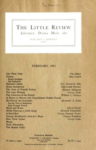 Book cover of "The Little Review, February 1915 (Vol. 1, No. 11)"