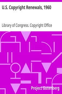 Book cover of "Copyright Renewals 1960"