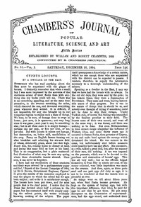Book cover of "Chambers's Journal of Popular Literature, Science, and Art, Fifth Series, No. 51, Vol. I, December 20, 1884"