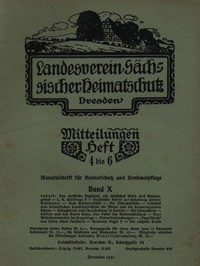Book cover of "Landesverein Sächsischer Heimatschutz — Mitteilungen Band X, Heft 4-6 : Monatsschrift für Heimatschutz und Denkmalpflege"