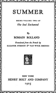 Book cover of "Summer"