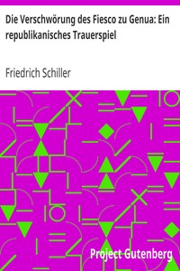 Book cover of "Die Verschwörung des Fiesco zu Genua: Ein republikanisches Trauerspiel"