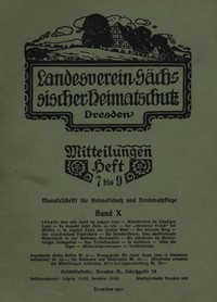 Book cover of "Landesverein Sächsischer Heimatschutz — Mitteilungen Band X, Heft 7-9 : Monatsschrift für Heimatschutz und Denkmalpflege"