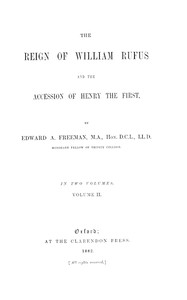 Book cover of "The Reign of William Rufus and the Accession of Henry the First, Volume 2 (of 2)"