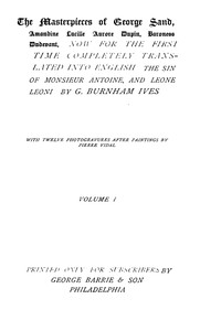 Book cover of "The Sin of Monsieur Antoine, Volume 1 (of 2)"
