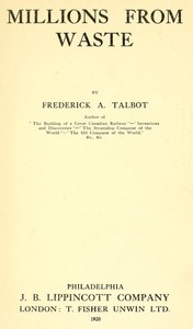 Book cover of "Millions from Waste"