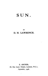 Book cover of "Sun"