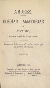 Book cover of "Amores: elegías amatorias"