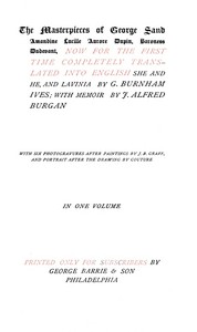 Book cover of "She and he; Lavinia; Memoir"