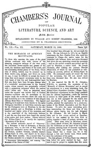 Book cover of "Chambers's Journal of Popular Literature, Science, and Art, Fifth Series, No. 115, Vol. III, March 13, 1886"