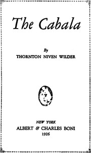 Book cover of "The Cabala"