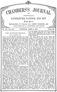 Book cover of "Chambers's Journal of Popular Literature, Science, and Art, fifth series, no. 118, vol. III, April 3, 1886"
