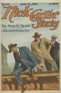 Book cover of "Nick Carter Stories No. 154, August 21, 1915: The mask of death; or, Nick Carter's curious case."