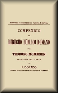 Book cover of "Compendio del derecho público romano"