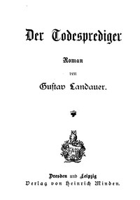 Book cover of "Der Todesprediger"