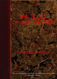 Book cover of "The blood of the vampire"