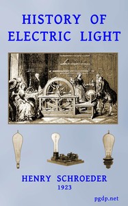Book cover of "History of electric light"