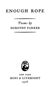 Book cover of "Enough rope: poems"