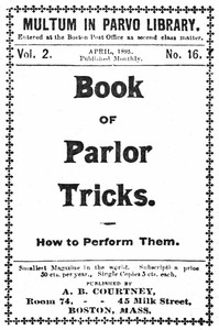 Book cover of "Book of parlor tricks: How to perform them"