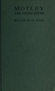 Book cover of "Motley, and other poems"