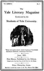 Book cover of "The Yale Literary Magazine (Vol. LXXXVIII, No. 9, June 1923)"