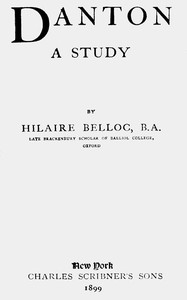 Book cover of "Danton: A study"