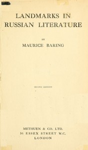 Book cover of "Landmarks in Russian literature"