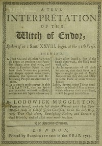 Book cover of "A True Interpretation of the Witch of Endor"