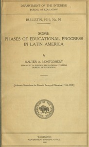 Book cover of "Some phases of educational progress in Latin America"